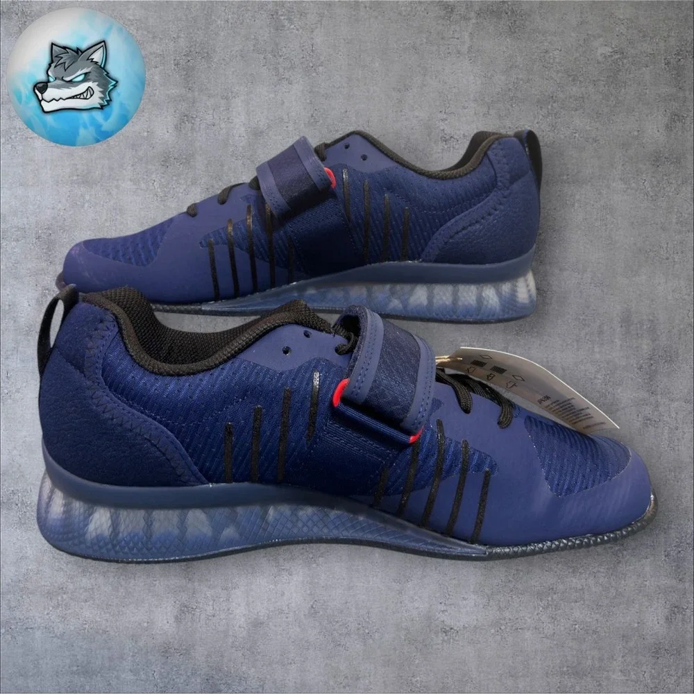 Adidas Adipower Weightlifting 3 Men's Size 9 Blue Silver Gym Training JP6206 New